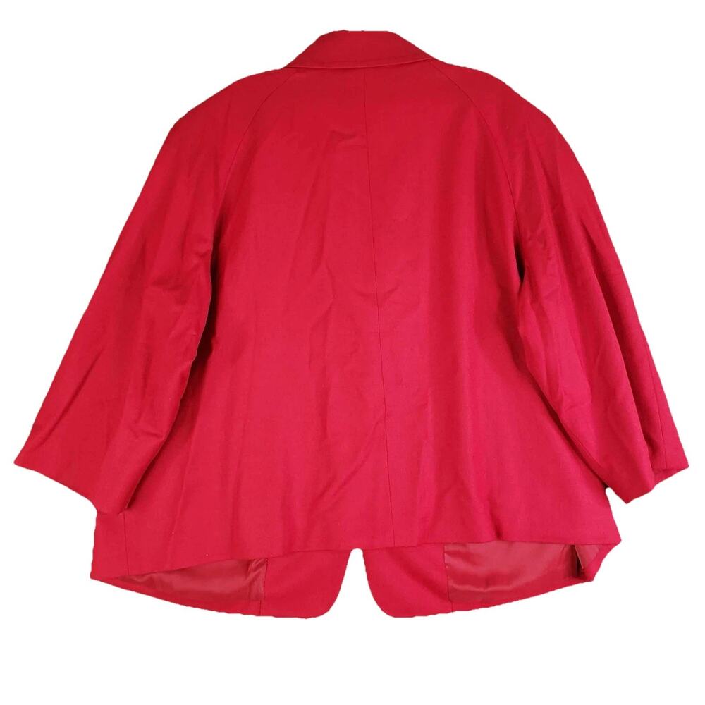 Talbots Blazer Women’s Plus Size 22W Button Red 3/4 Sleeve Wool Lined - Picture 2 of 8